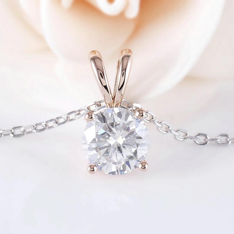 925 Sterling Silver Solitaire Pendant Nacklace