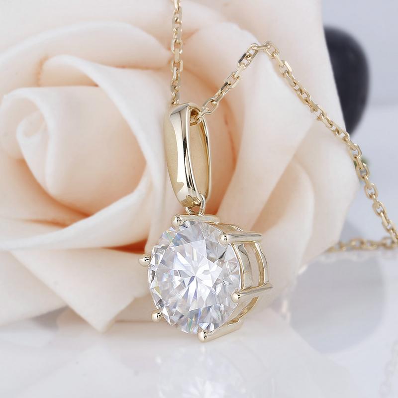 925 Sterling Silver CZ Diamond Solitaire Pendant Necklace