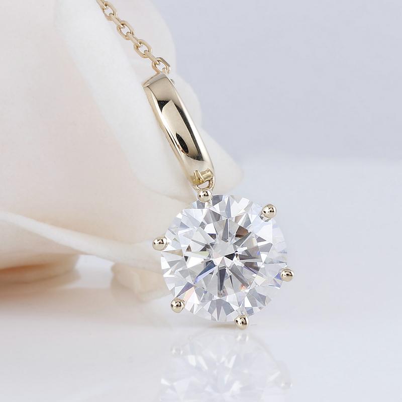 925 Sterling Silver CZ Diamond Solitaire Pendant Necklace