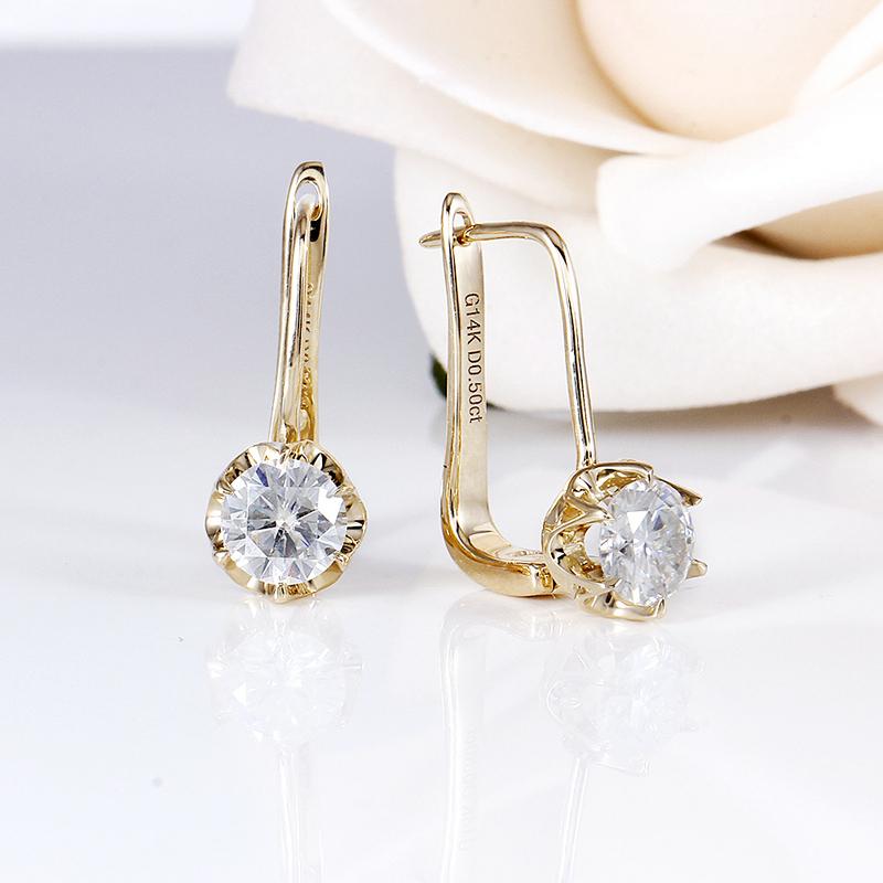 925 Sterling Silver Round Cubic Zirconia Hoop Earrings