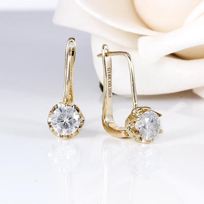 925 Sterling Silver Round Cubic Zirconia Hoop Earrings