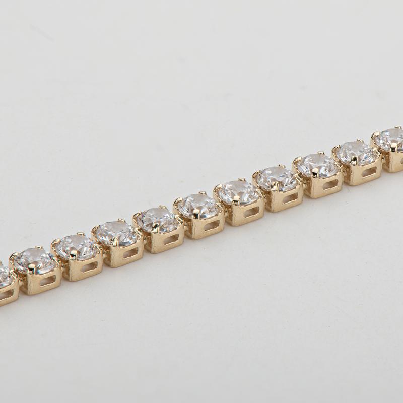 925 Sterling Silver Round Cut Created Diamond Tennis Bracelet