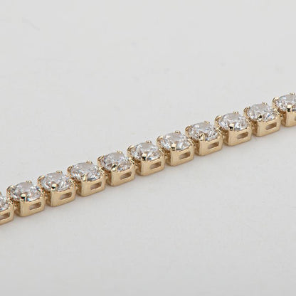 925 Sterling Silver Round Cut Created Diamond Tennis Bracelet