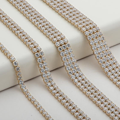 925 Sterling Silver Round Cut Created Diamond Tennis Bracelet