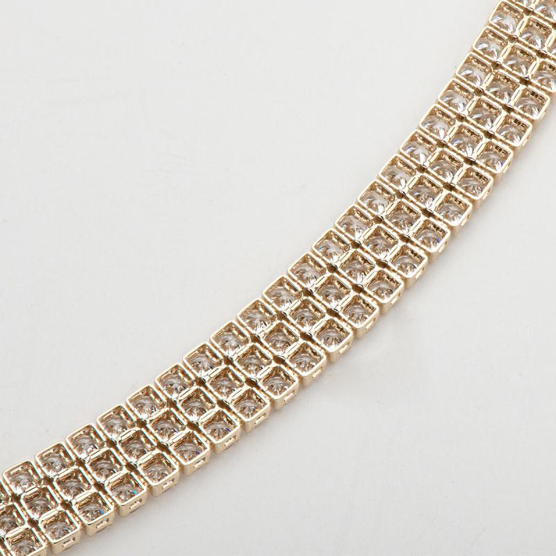 925 Sterling Silver Round Cut Created Diamond Tennis Bracelet