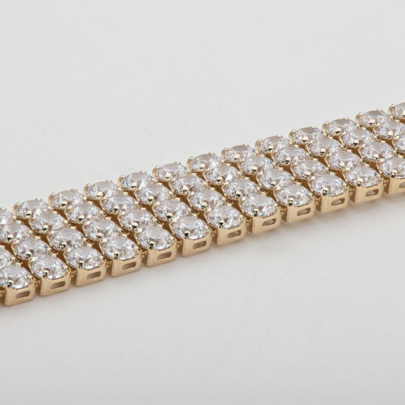 925 Sterling Silver Round Cut Created Diamond Tennis Bracelet