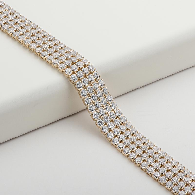 925 Sterling Silver Round Cut Created Diamond Tennis Bracelet