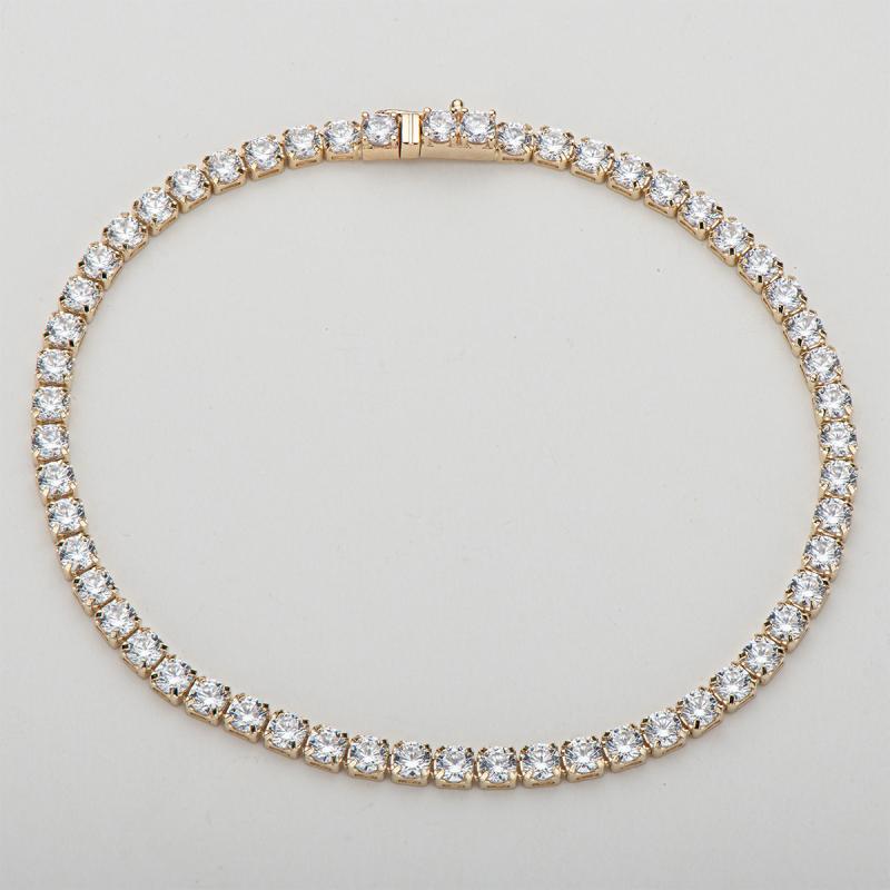 925 Sterling Silver Round Cut Created CZ Tennis Bracelet