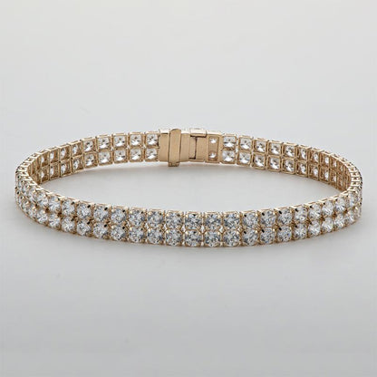 925 Sterling Silver Round Cut Created Diamond Tennis Bracelet