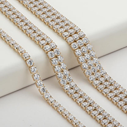 925 Sterling Silver Round Cut Created Diamond Tennis Bracelet