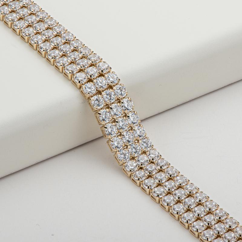 925 Sterling Silver Round Cut Created Diamond Tennis Bracelet