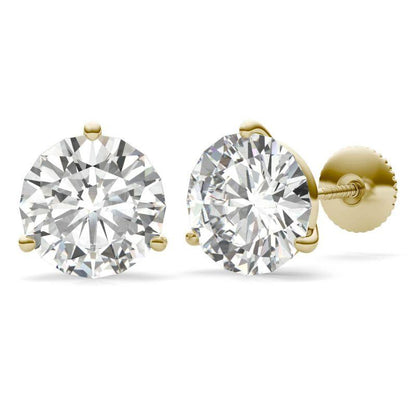 925 Sterling Silver Round Cut Cubic Zirconia Diamond Stud Earrings