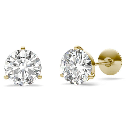 925 Sterling Silver Round Cut Cubic Zirconia Diamond Stud Earrings