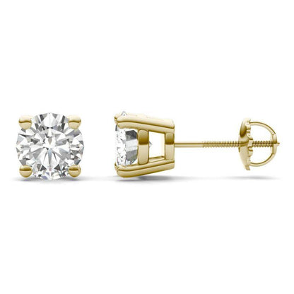 925 Sterling Silver Round Cut Cubic Zirconia Stud Earrings