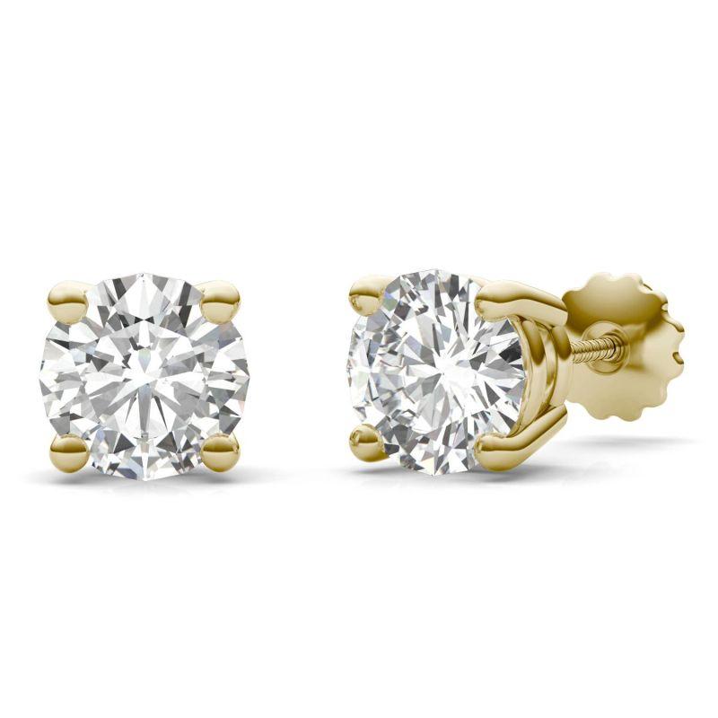 925 Sterling Silver Round Cut Cubic Zirconia Stud Earrings