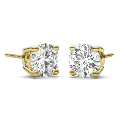 925 Sterling Silver Round Cut Cubic Zirconia Stud Earrings