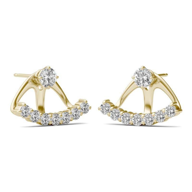 925 Sterling Silver Round Cubic Zirconia Fashion Stud Earring