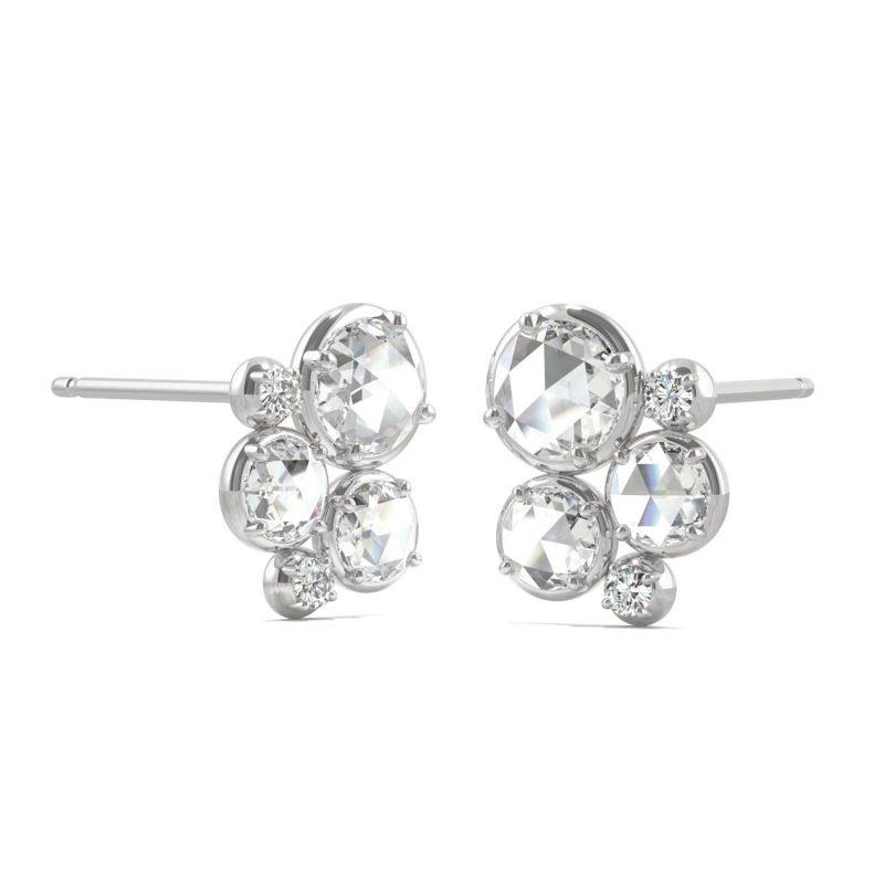 925 Sterling Sliver Round Cut Cubic Zirconia Stud Earrings