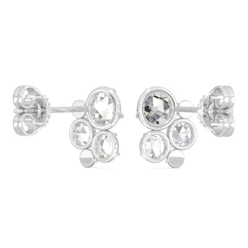 925 Sterling Sliver Round Cut Cubic Zirconia Stud Earrings