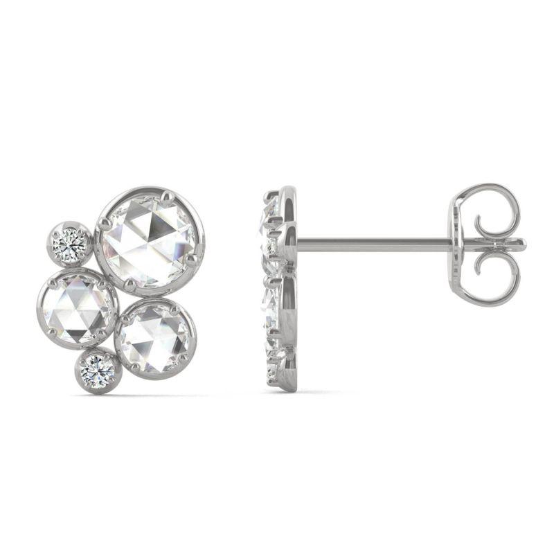 925 Sterling Sliver Round Cut Cubic Zirconia Stud Earrings