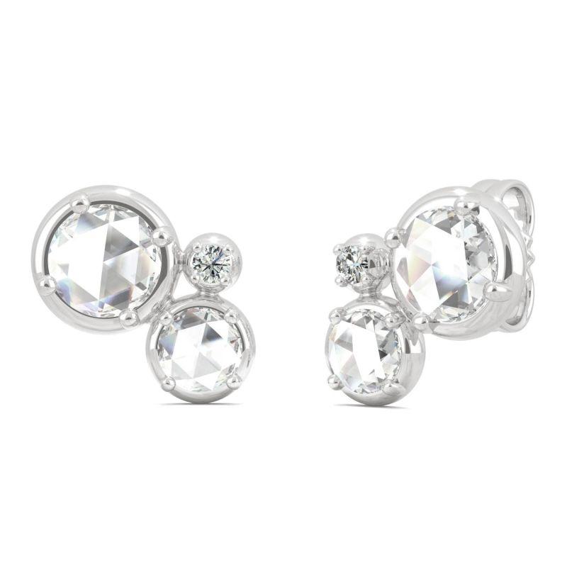 925 Sterling Sliver Round Cubic Zirconia Stud Earrings