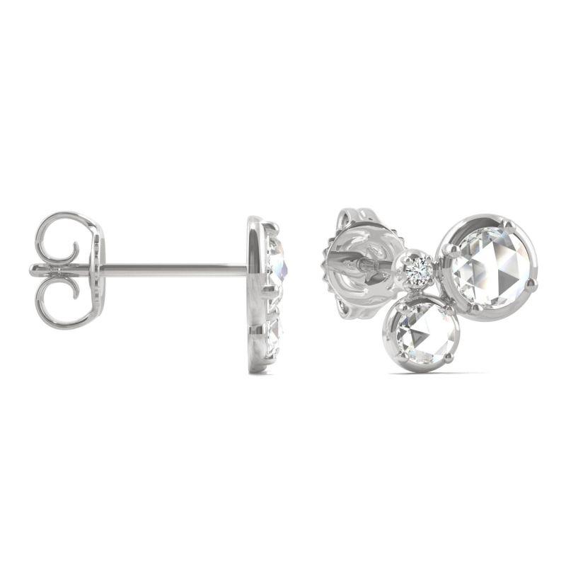 925 Sterling Sliver Round Cubic Zirconia Stud Earrings