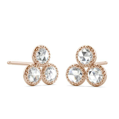 925 Sterling Sliver Round Cubic Zirconia Stud Earrings