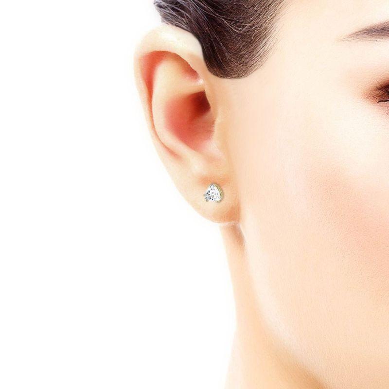 925 Sterling Sliver Trillion Stud Earrings