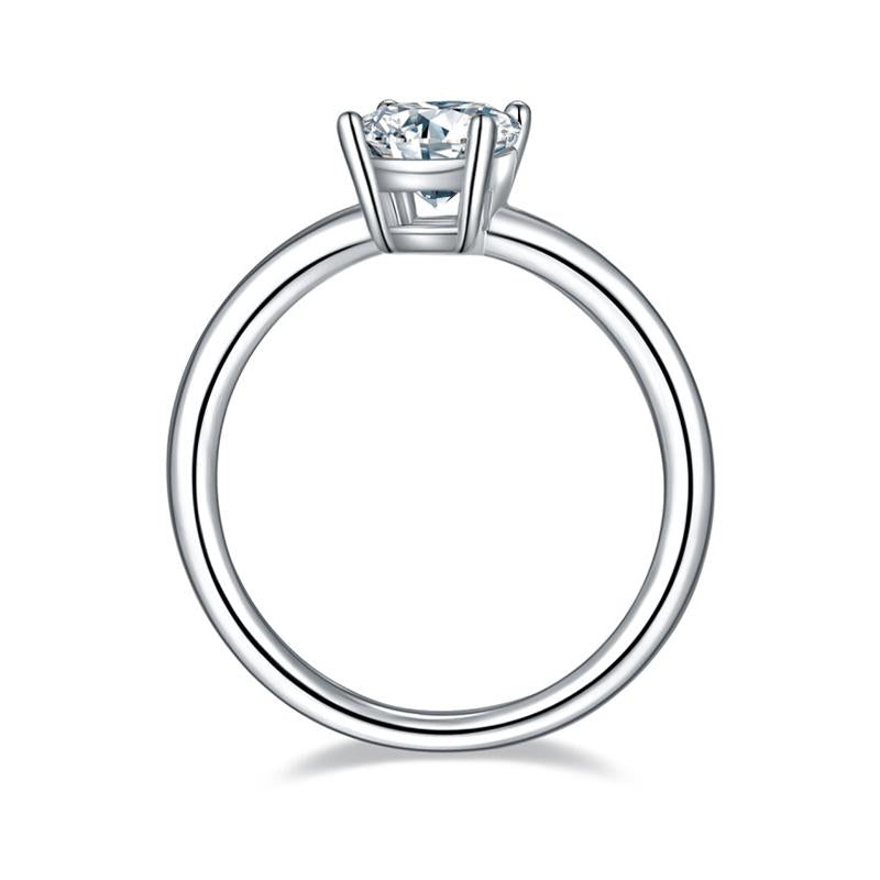 925 Sterling Silver Classic Solitaire Round Cut CZ Ring