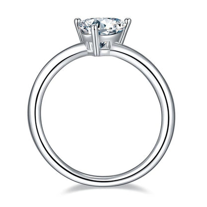 925 Sterling Silver Trillion Cut CZ Solitaire Ring