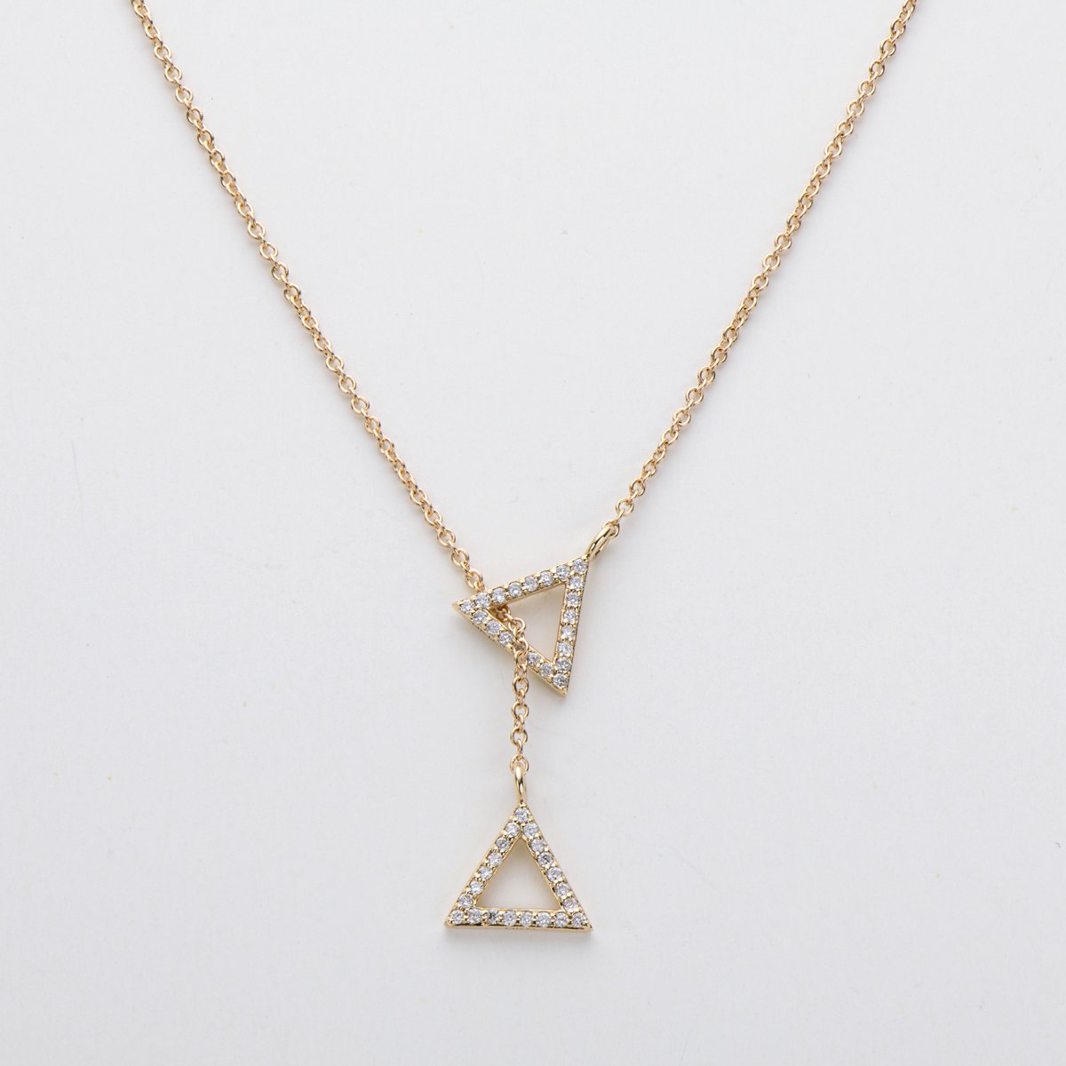 925 Sterling Silver Fashion Triangle Geometric Necklace