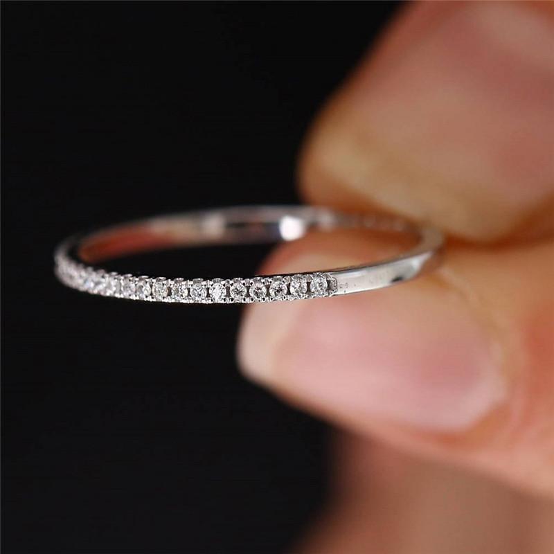 925 Sterling Silver Round Cut 925 Sterling Silver Eternity Band