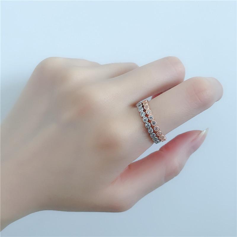 925 Sterling Silver Round Cut Full Eternity Band