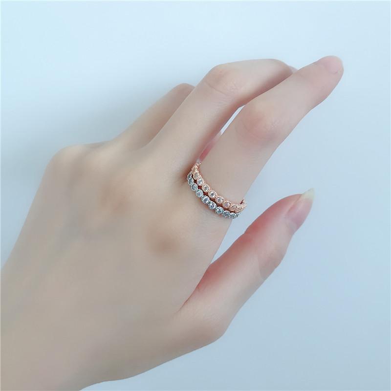 925 Sterling Silver Round Cut Full Eternity Band