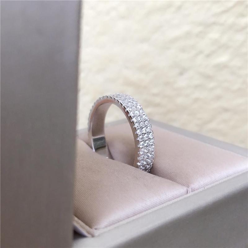 925 Sterling Silver Round Cut Full Eternity Band