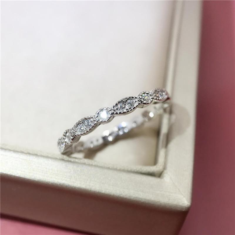 925 Sterling Silver Round Cut Full Eternity Band