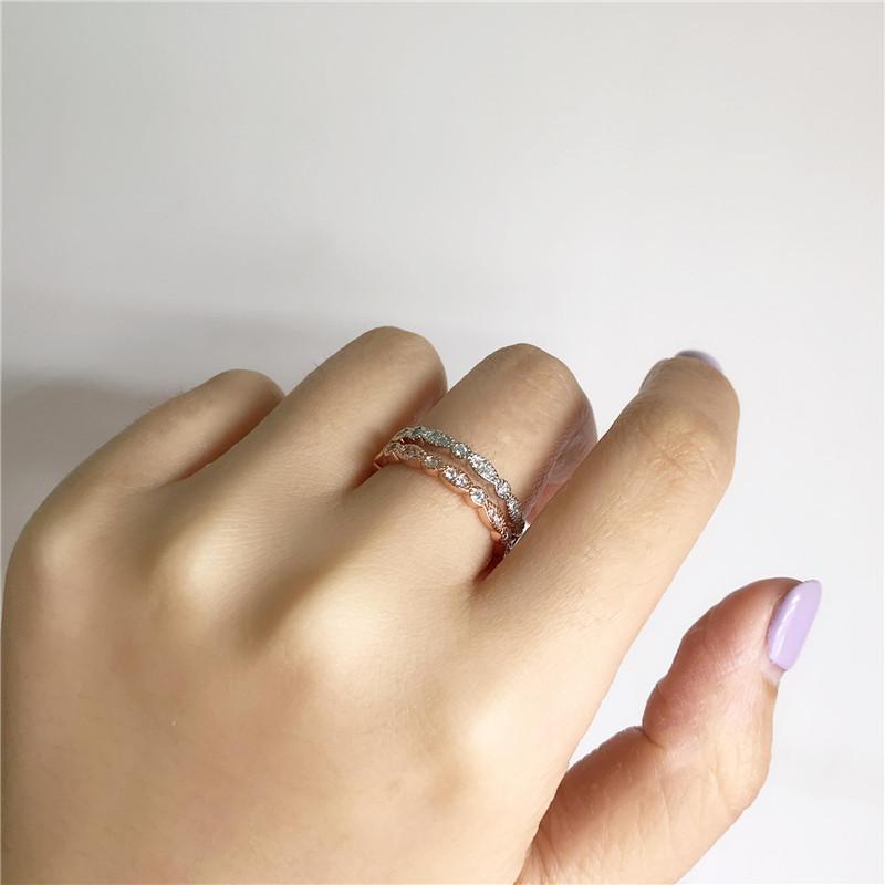 925 Sterling Silver Round Cut Full Eternity Band