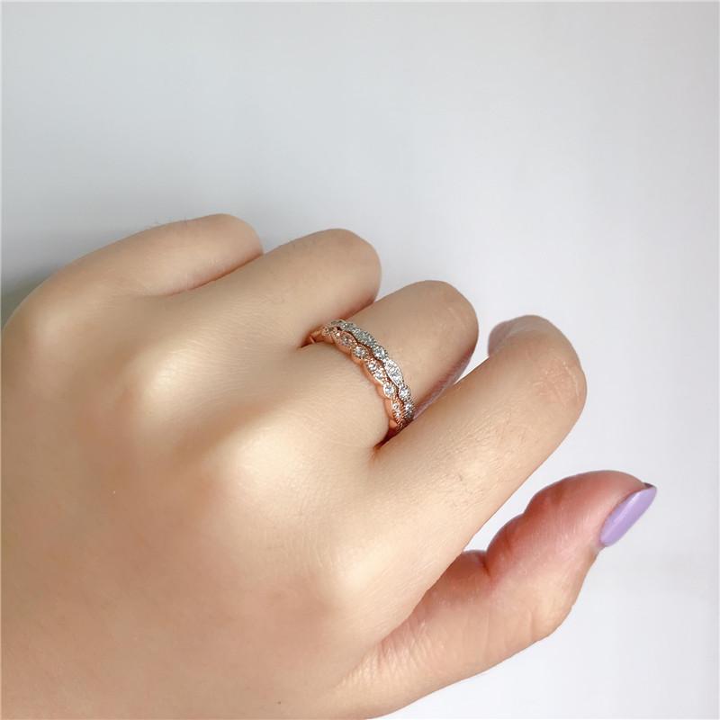 925 Sterling Silver Round Cut Full Eternity Band