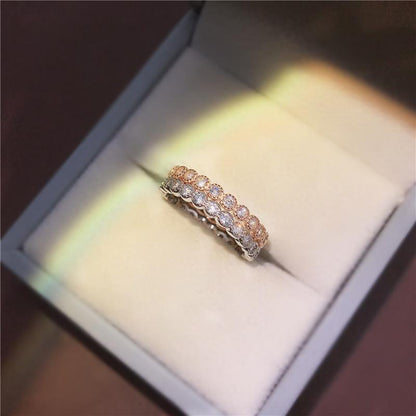 925 Sterling Silver Round Cut Full Eternity Band