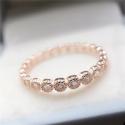 925 Sterling Silver Round Cut Full Eternity Band