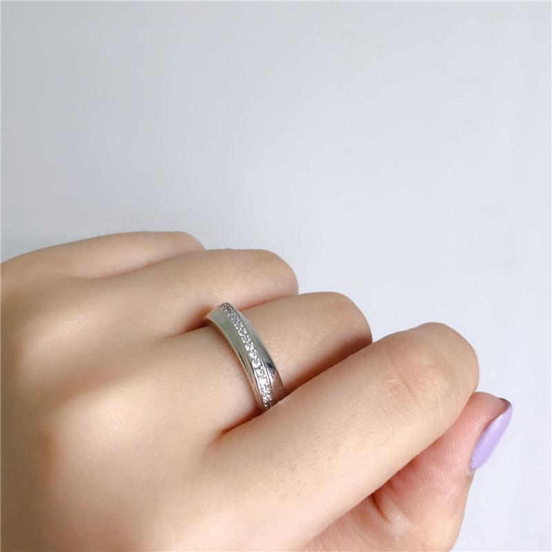 925 Sterling Silver Round Cut CZ Eternity Band