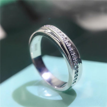 925 Sterling Silver Round Cut CZ Eternity Band