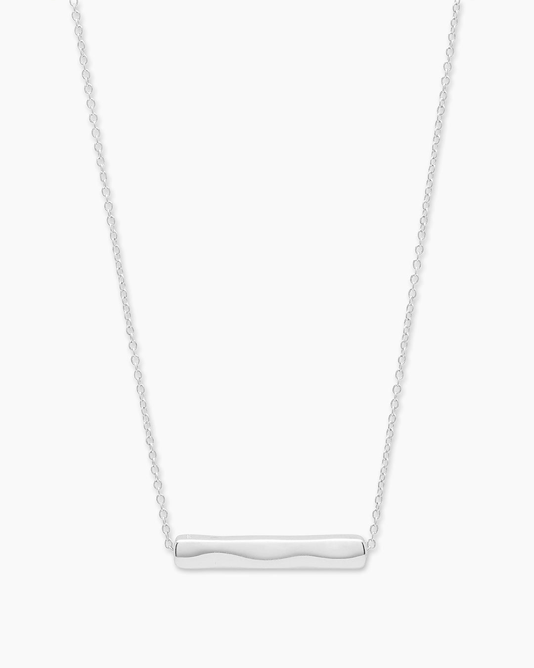 925 Sterling Silver Bespoke Bar Adjustable Necklace (silver) 1