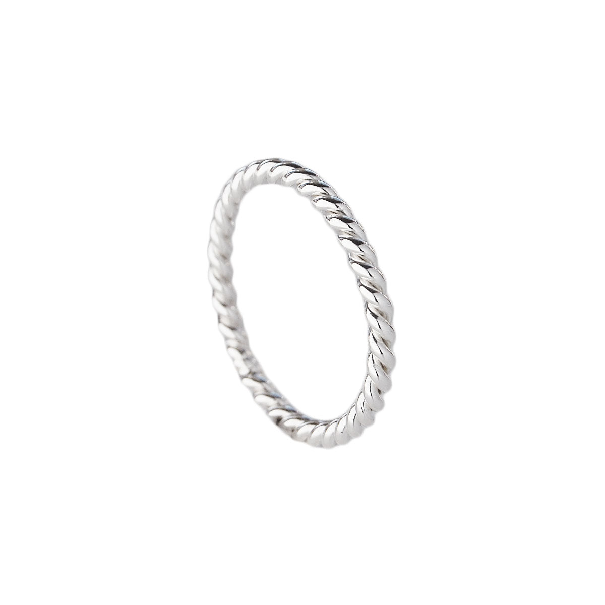 925 Sterling Silver Ring thin, Twisted 1