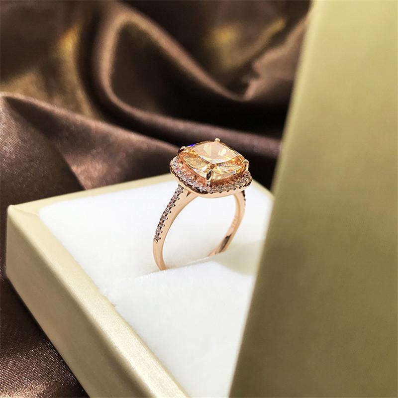 925 Sterling Silver Cushion Cut CZ Ring