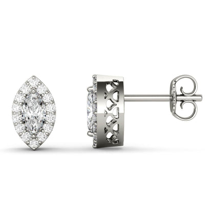 925 Sterling Sliver Marquise Cubic Zirconia Stud Earrings