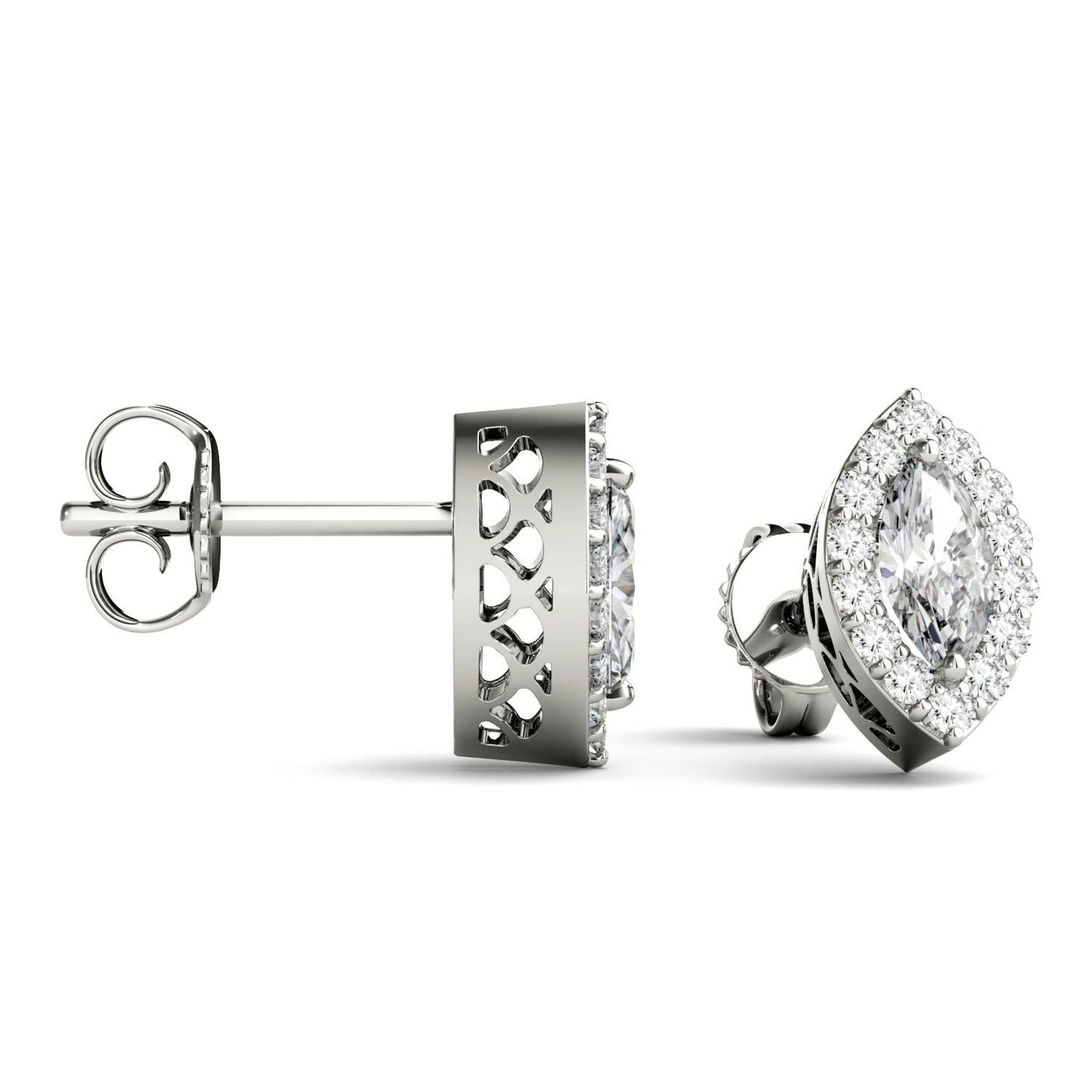 925 Sterling Sliver Marquise Cubic Zirconia Stud Earrings