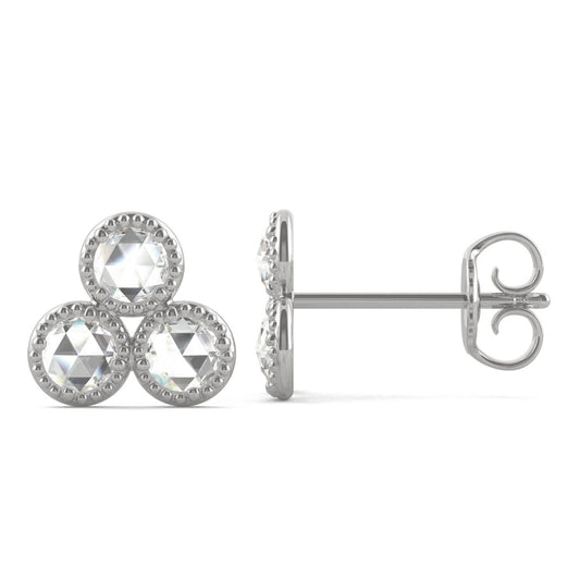 925 Sterling Sliver Round Cubic Zirconia Stud Earrings