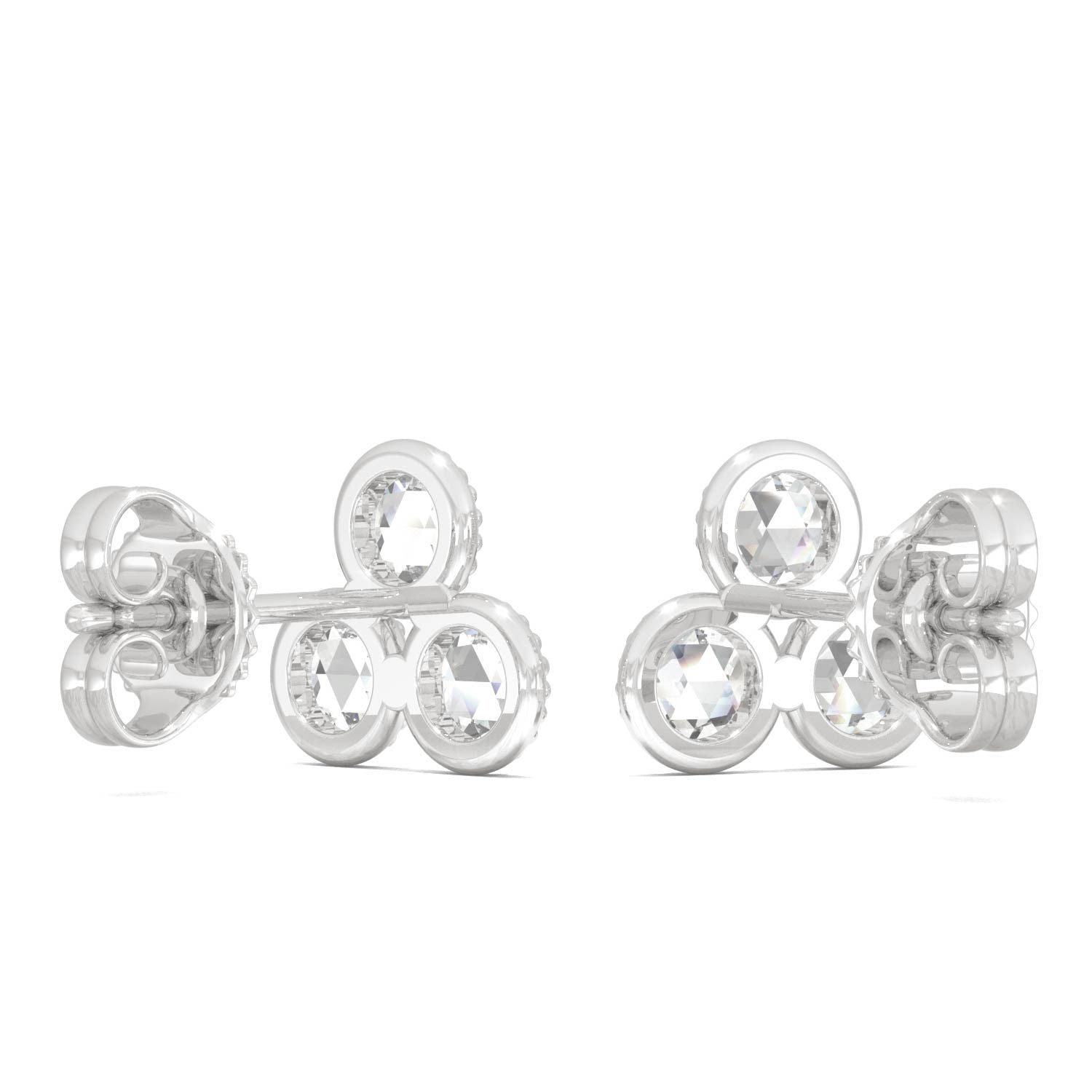 925 Sterling Sliver Round Cubic Zirconia Stud Earrings