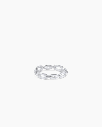 925 Sterling Silver Parker Link Ring 5